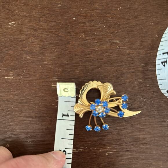 Blue Stone Brooch - Picture 6 of 7